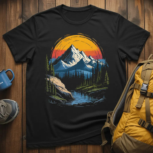 Mountain Sunset Landscape T-Shirt