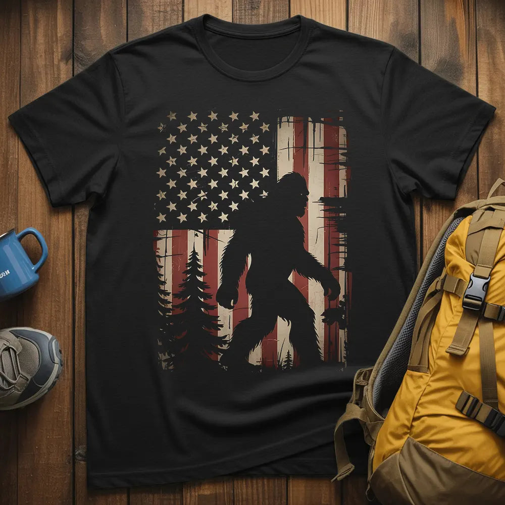 USA Patriotic Bigfoot T-Shirt