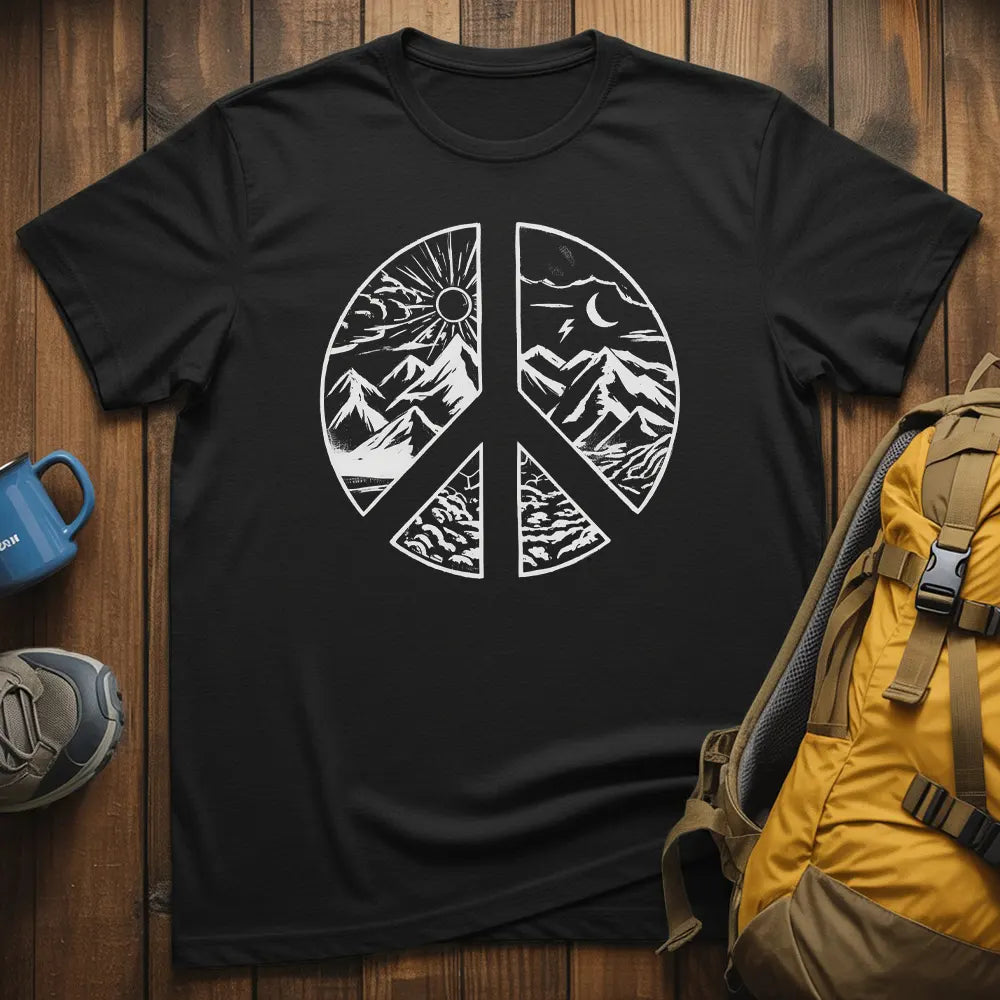 Mountain Day And Night Landscape T-Shirt