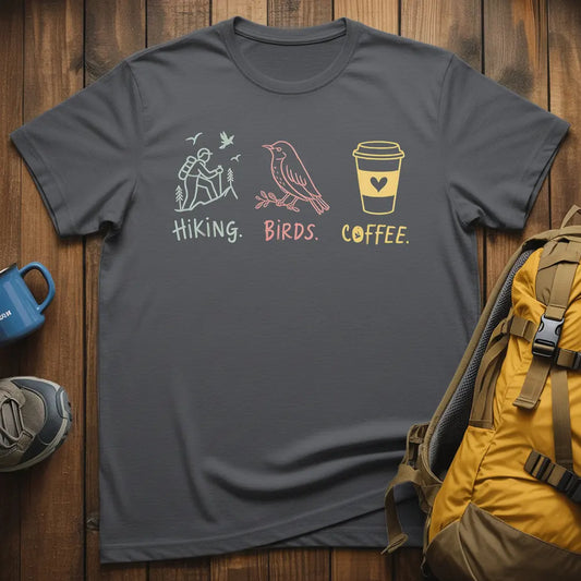 Hiking Birds Coffee T-Shirt