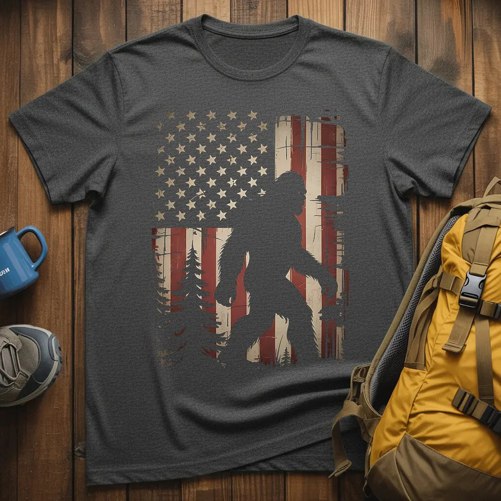 USA Patriotic Bigfoot T-Shirt