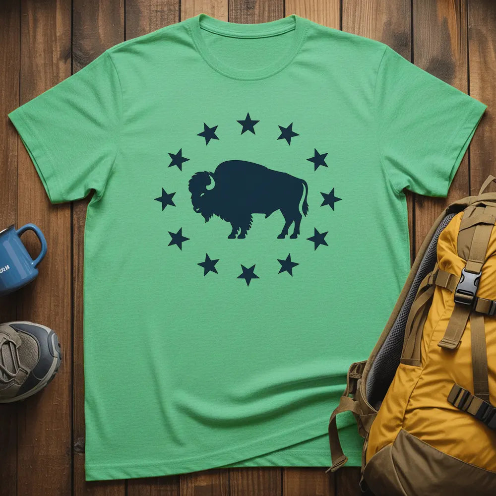 Land Of The Free Bison T-Shirt