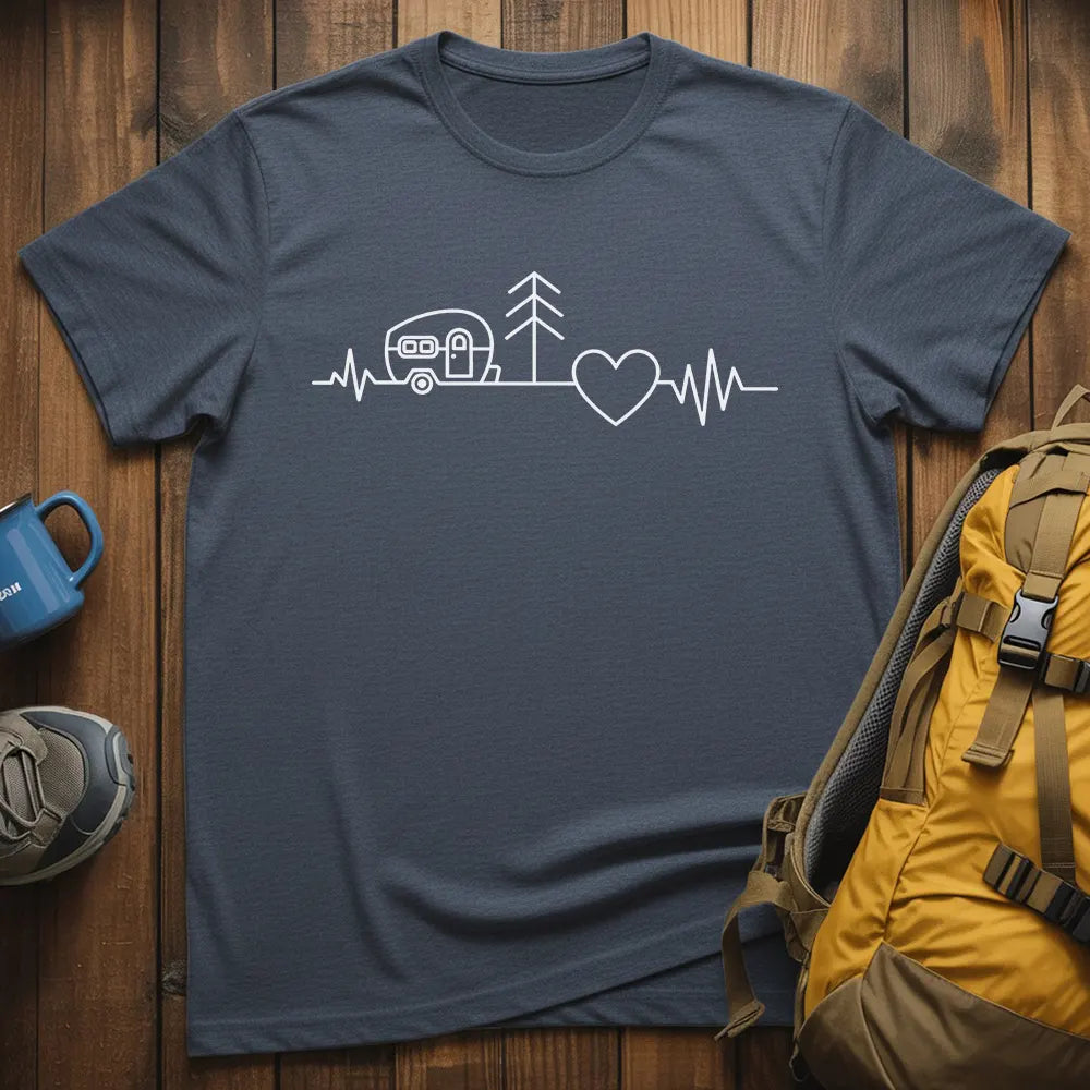 Camping Heartbeat T-Shirt