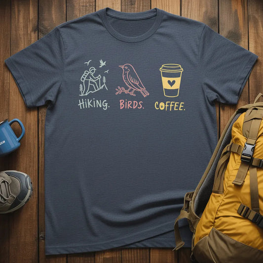 Hiking Birds Coffee T-Shirt