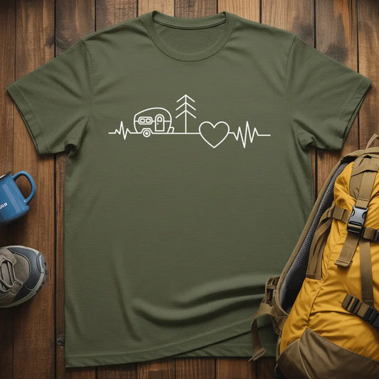 Camping Heartbeat T-Shirt