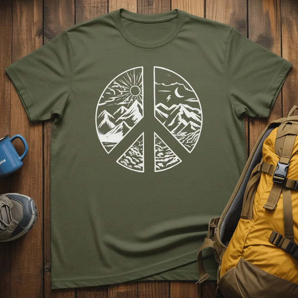 Mountain Day And Night Landscape T-Shirt