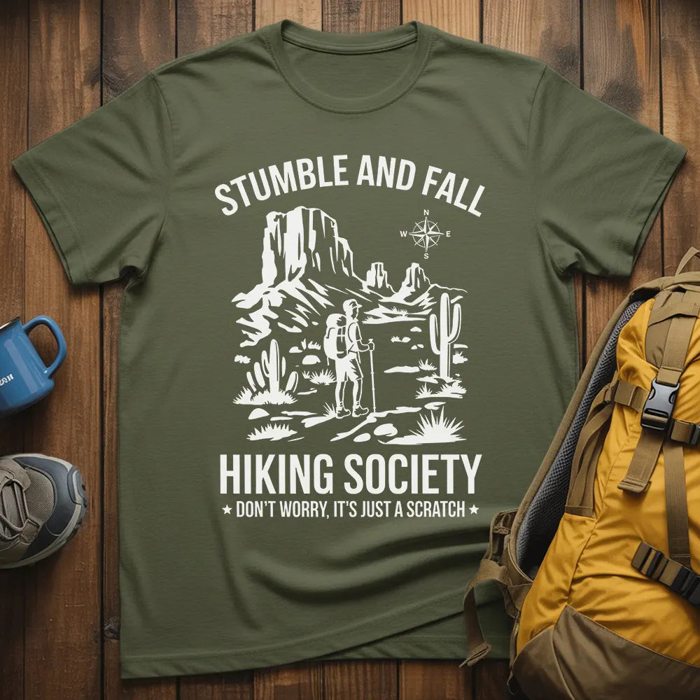 Stumble And Fall Hiking Society T-Shirt