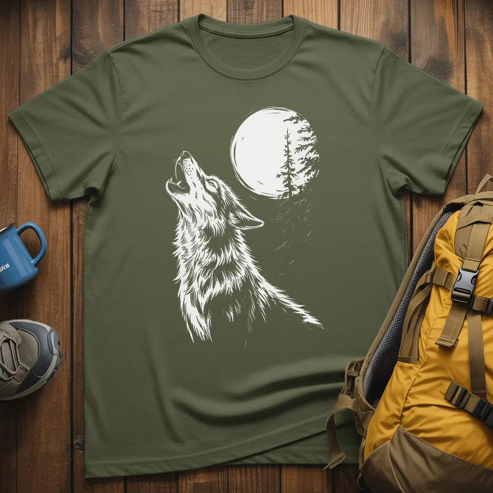 Wild Wolf Howling T-Shirt