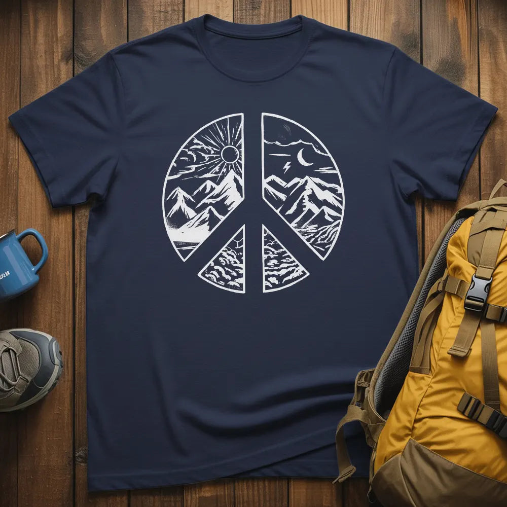 Mountain Day And Night Landscape T-Shirt