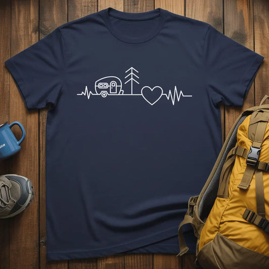 Camping Heartbeat T-Shirt