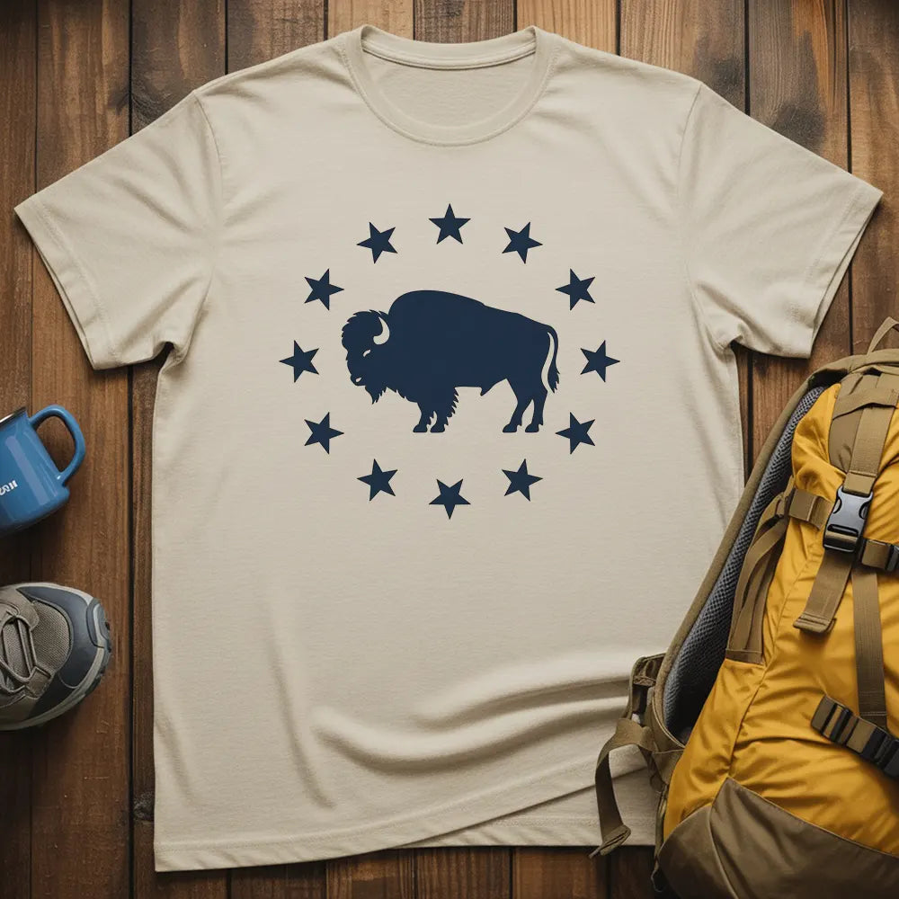 Land Of The Free Bison T-Shirt