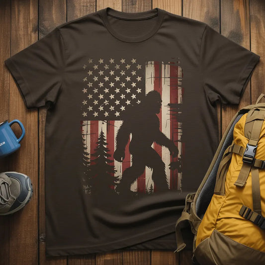 USA Patriotic Bigfoot T-Shirt