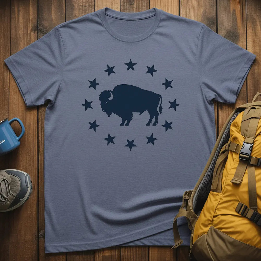 Land Of The Free Bison T-Shirt