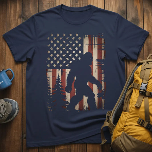 USA Patriotic Bigfoot T-Shirt
