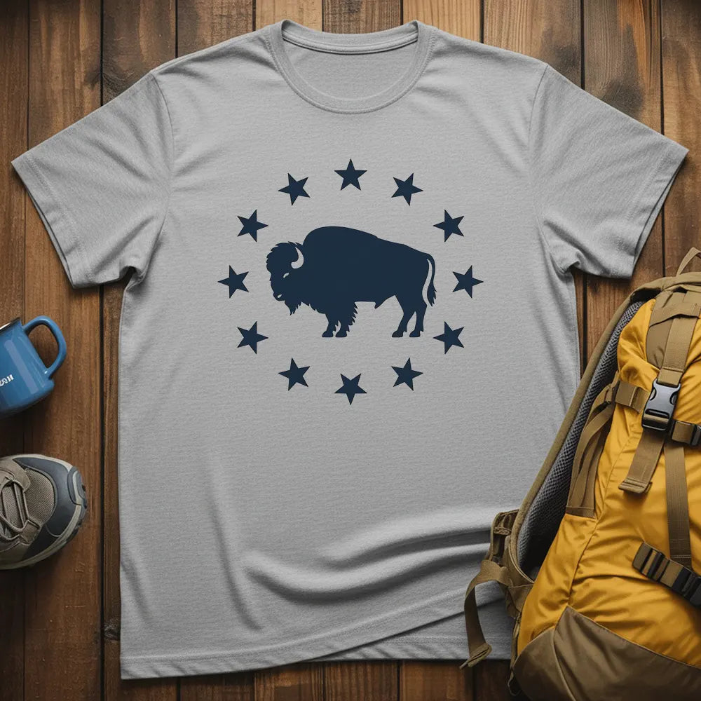 Land Of The Free Bison T-Shirt